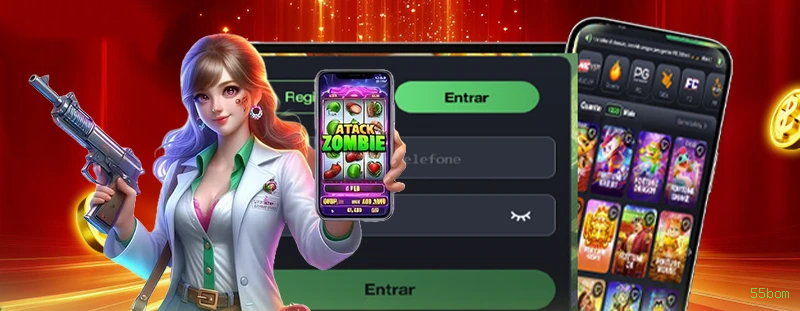 Recursos Exclusivos do App 55bom - Modo Offline, Login Biométrico